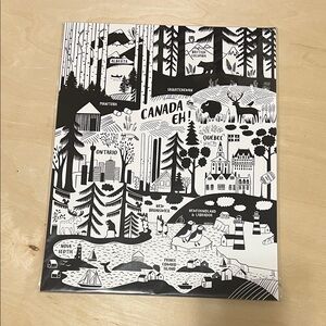 Black and White Canada Province Art Print 11 x 14